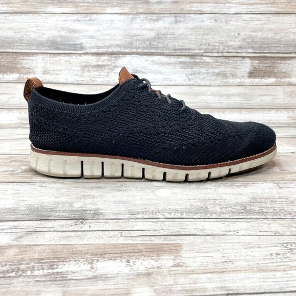 Black Wingtip Knit Shoes C24948 
